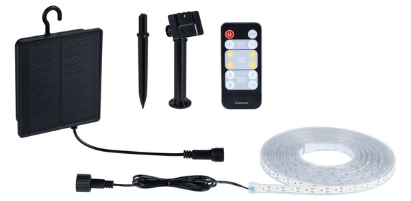 P 71193 LED pásek solární vč. dálkový ovladač 5m IP44 2,8W 51lm/m 60 LEDs/m 3000K - PAULMANN