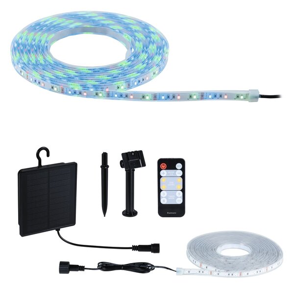P 71194 LED pásek solární vč. dálkový ovladač 5m IP44 3,2W 22lm/m 60 LEDs/m RGB - PAULMANN