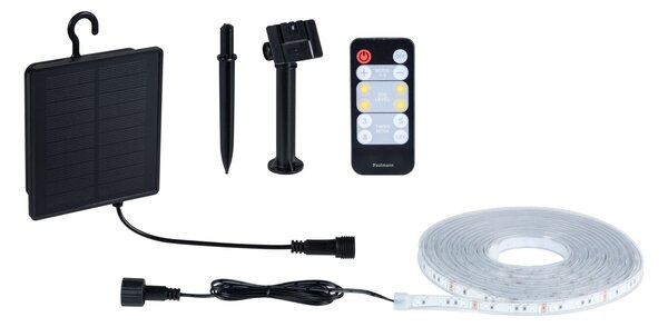 P 71194 LED pásek solární vč. dálkový ovladač 5m IP44 3,2W 22lm/m 60 LEDs/m RGB - PAULMANN