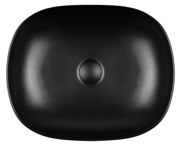 Oltens Hamnes umyvadlo 49x39.5 cm oválné na pult černá 40300300