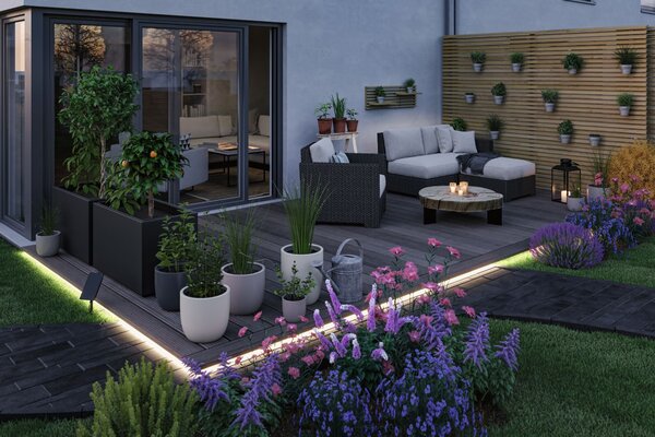 P 71195 LED pásek solární vč. dálkový ovladač 10m IP44 3,2W 28lm/m 60 LEDs/m 3000K - PAULMANN