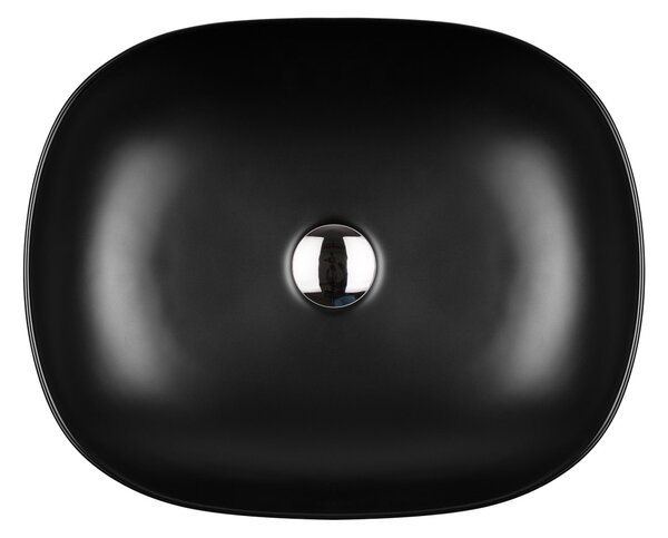 Oltens Hamnes umyvadlo 49x39.5 cm oválné na pult černá 40300300