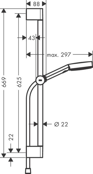 Hansgrohe Pulsify Select sprchová sada na stěnu chrom 24161000