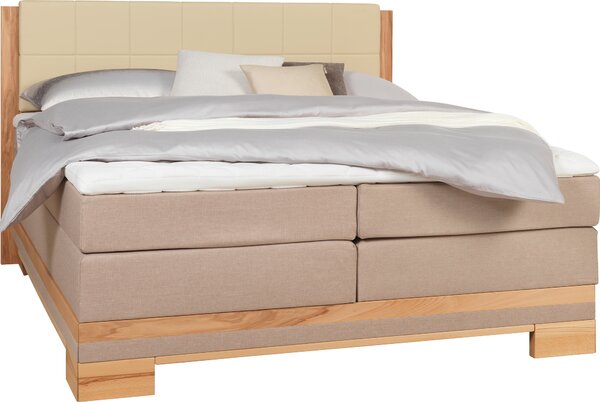 POSTEL BOXSPRING, 180/200 cm, barvy buku, béžová Linea Natura - Manželské postele
