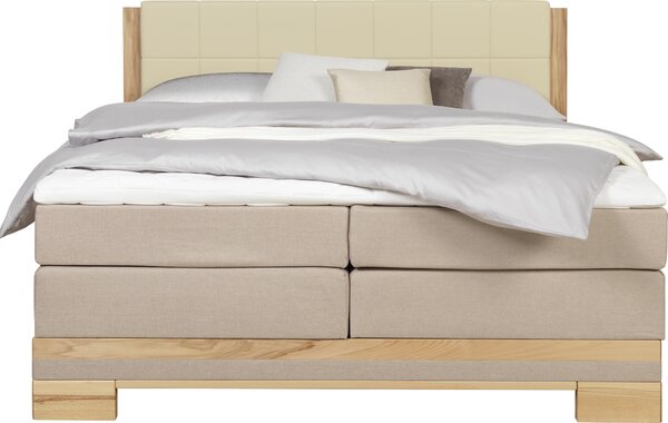 POSTEL BOXSPRING, 180/200 cm, barvy buku, béžová Linea Natura - Manželské postele
