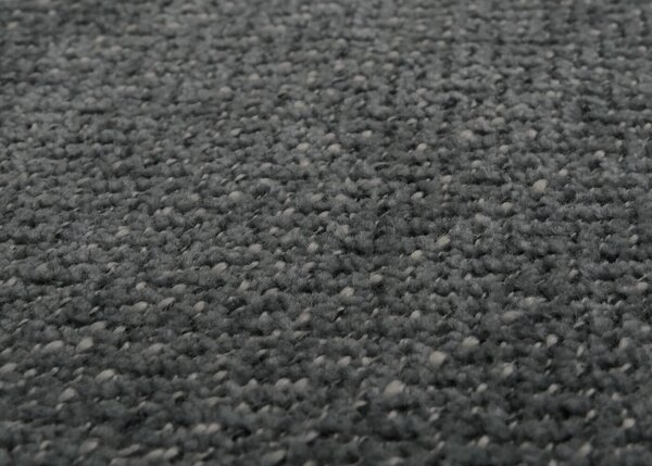 Sada 2 jídelních židlí Littau, kuchyňská židle s vysokým opěradlem, látka/textil šenil tmavě šedá, nohy v přírodní barvě
