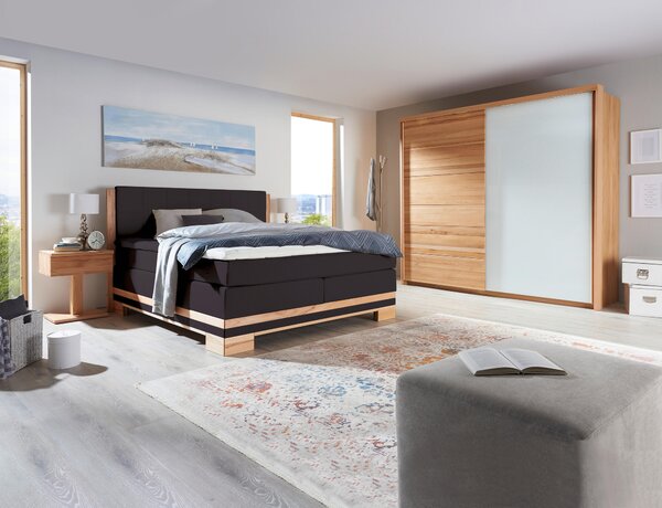POSTEL BOXSPRING, 180/200 cm, barvy buku, béžová Linea Natura - Manželské postele