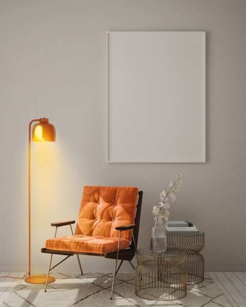 Osram - Stojací lampa DECOR COROLLE 1xE27/15W/230V oranžová