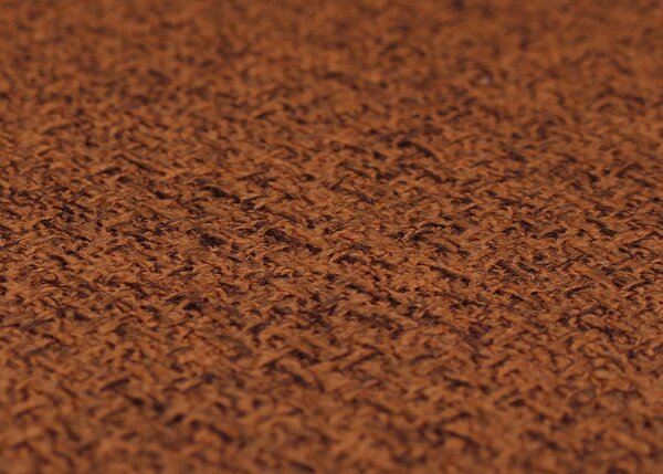 Sada 2 jídelních židlí HWC-O47, područky pro kuchyňské židle, otočné s automatickým vrácením, látka/textil (270g/m²) terakota