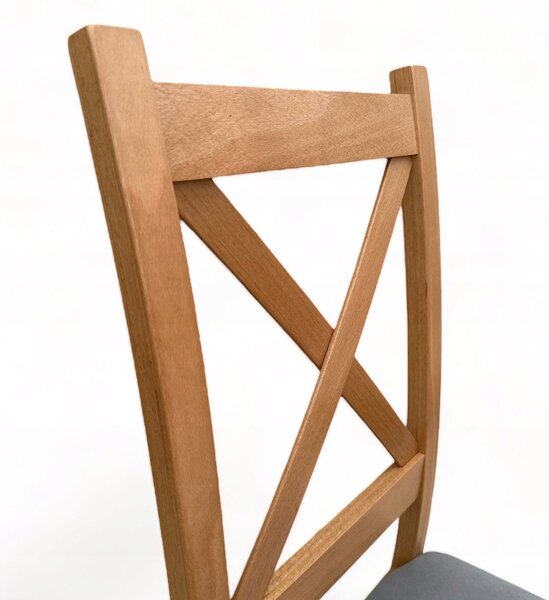 6x Čalouněná židle Crossbone Craft dub + šedá