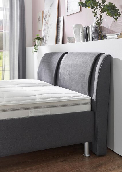 POSTEL BOXSPRING, 180/200 cm, šedá Beldomo - Sleep - Postele s úložným prostorem