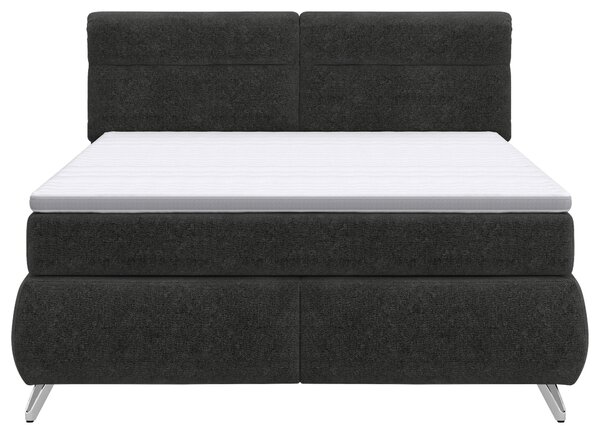 POSTEL BOXSPRING, 180/200 cm, antracitová Welnova - Postele s úložným prostorem