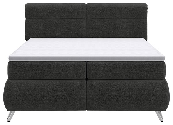 POSTEL BOXSPRING, 180/200 cm, antracitová Welnova - Postele s úložným prostorem