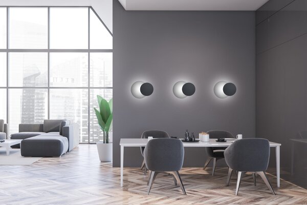 Emibig Circle nástěnné svítidlo 1x8 W černá 972/2