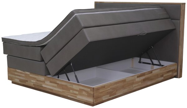 POSTEL BOXSPRING, šedá Esposa - Postele s úložným prostorem