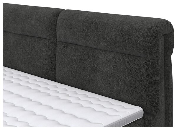 POSTEL BOXSPRING, 180/200 cm, antracitová Welnova - Postele s úložným prostorem