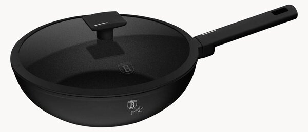 Pánev wok's nepřilnavým povrchem a pokličkou Matte Black Collection