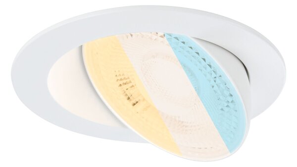 P 92253 LED vestavné svítidlo White Select Aumus spot kruhové 105mm 90° 5W 230V stmívatelné 2700 - 6500K bílá - PAULMANN