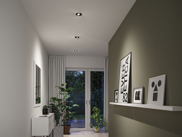 P 92257 LED vestavné svítidlo White Select Aumus spot kruhové 105mm 90° 5W 230V stmívatelné 2700 - 6500K černá - PAULMANN