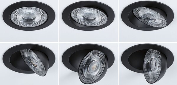 P 92257 LED vestavné svítidlo White Select Aumus spot kruhové 105mm 90° 5W 230V stmívatelné 2700 - 6500K černá - PAULMANN