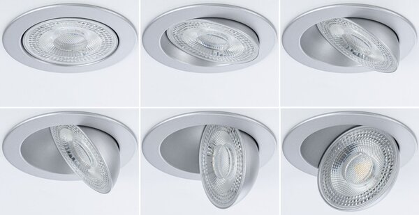 P 92255 LED vestavné svítidlo White Select Aumus spot kruhové 105mm 90° 5W 230V stmívatelné 2700 - 6500K matný chrom - PAULMANN