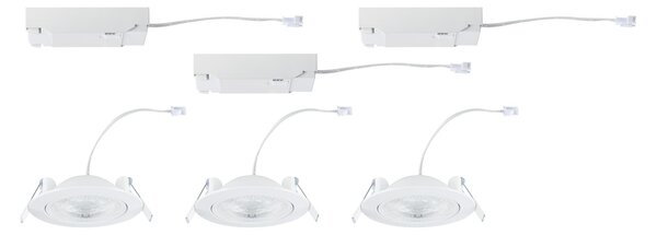 P 92254 LED vestavné svítidlo White Select Aumus 3ks sada kruhové 105mm 90° 3x5W 230V stmívatelné 2700 - 6500K bílá - PAULMANN