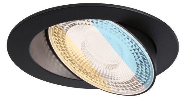 P 92257 LED vestavné svítidlo White Select Aumus spot kruhové 105mm 90° 5W 230V stmívatelné 2700 - 6500K černá - PAULMANN