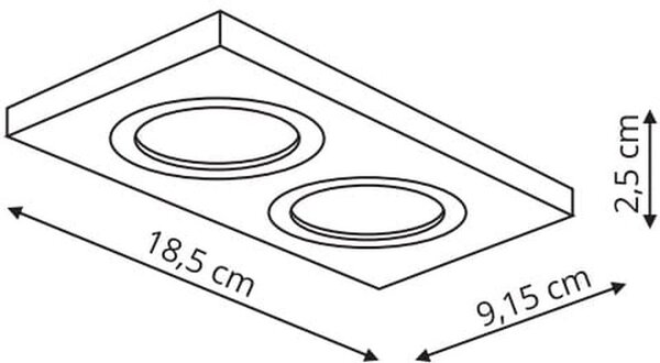 Light Prestige Metis zapuštěná světla 2x50 W černá LP-2780/2RSBK