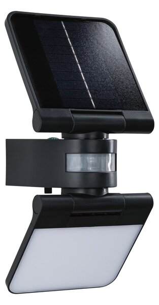 P 94609 Solární LED osvětlení zdí Lesla pohybové čidlo (IR) IP65 hranaté 150x130mm 3000K 12,5W antracit umělá hmota - PAULMANN