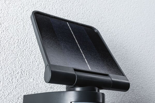 P 94609 Solární LED osvětlení zdí Lesla pohybové čidlo (IR) IP65 hranaté 150x130mm 3000K 12,5W antracit umělá hmota - PAULMANN