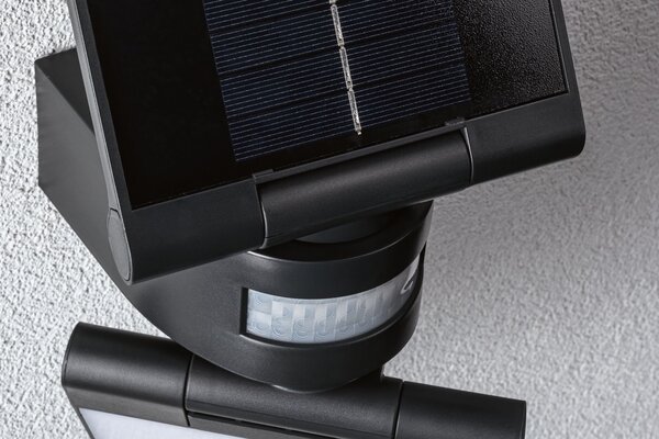 P 94609 Solární LED osvětlení zdí Lesla pohybové čidlo (IR) IP65 hranaté 150x130mm 3000K 12,5W antracit umělá hmota - PAULMANN