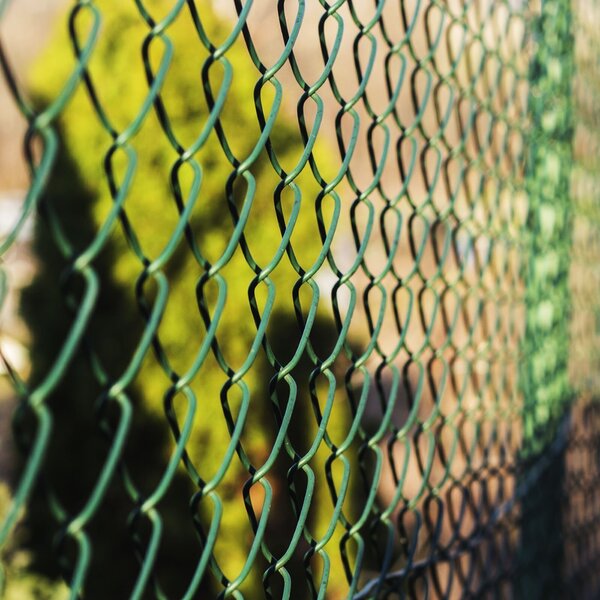 Řetězový plot s povrchovou úpravou PVC zelený Výška: 1,5 metru Délka: 25 metrů