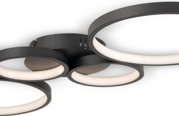 Brilagi - LED Stmívatelné stropní svítidlo RINGO LED/34W/230V černá + DO