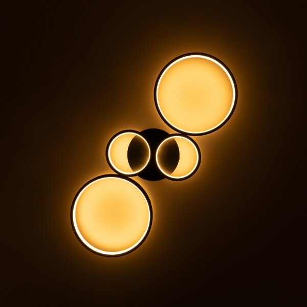 Brilagi - LED Stmívatelné stropní svítidlo RINGO LED/34W/230V černá + DO