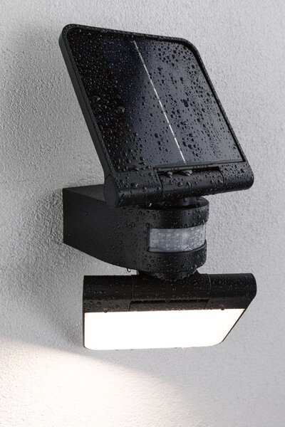 P 94609 Solární LED osvětlení zdí Lesla pohybové čidlo (IR) IP65 hranaté 150x130mm 3000K 12,5W antracit umělá hmota - PAULMANN