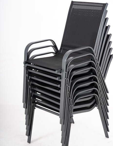 Furnigo Zahradní sestava Hamburg 1+6 - černá