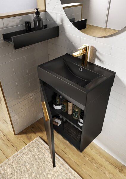 Elita Tiny umyvadla se skříňkou 45 cm černá RE020450157160
