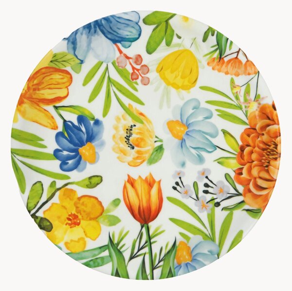Sada porcelánových talířů na pizzu Blooming, 6 dílů