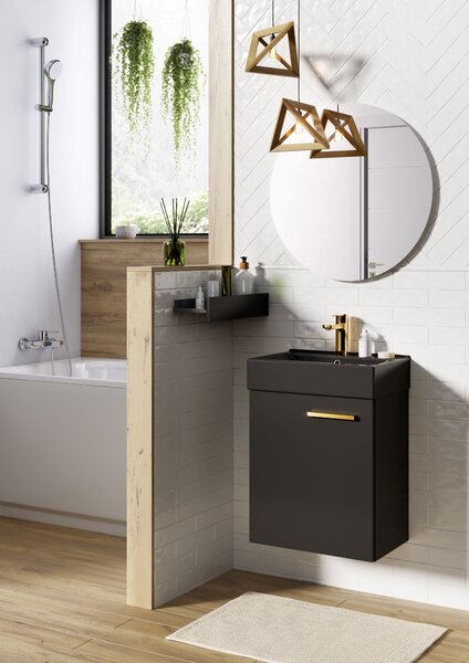 Elita Tiny umyvadla se skříňkou 45 cm černá RE020450157160