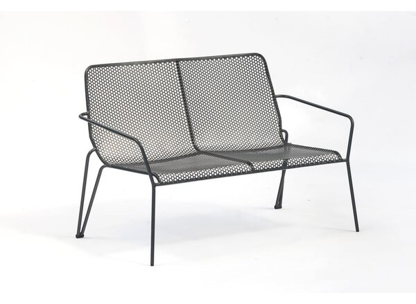Tmavě šedá kovová zahradní lavice Ambroise – Ezeis