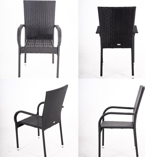 Furnigo Zahradní ratanová sestava Essen 1+6 černá