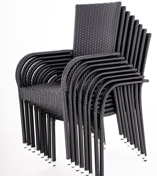 Furnigo Zahradní ratanová sestava Essen 1+6 černá