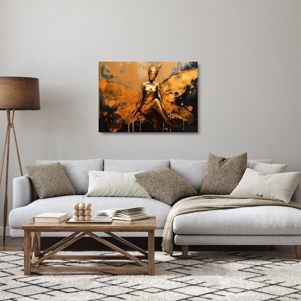 Skleněný obraz - Abstrakce víly (70x50 cm)