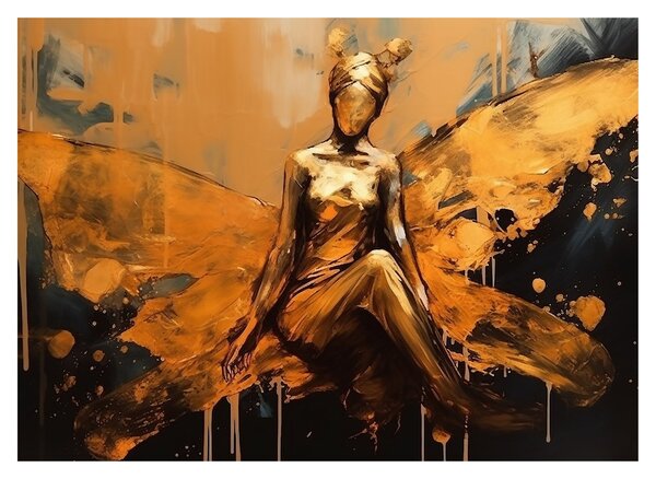 Skleněný obraz - Abstrakce víly (70x50 cm)