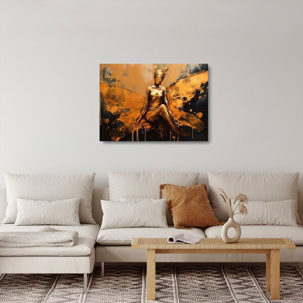 Skleněný obraz - Abstrakce víly (70x50 cm)