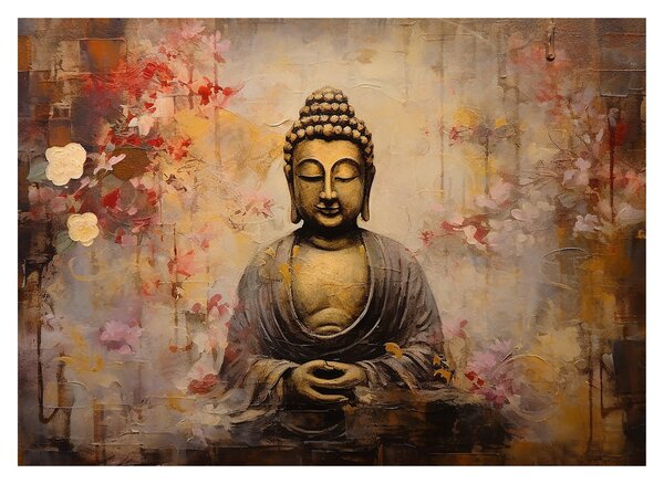 Skleněný obraz - Buddha, malba (70x50 cm)
