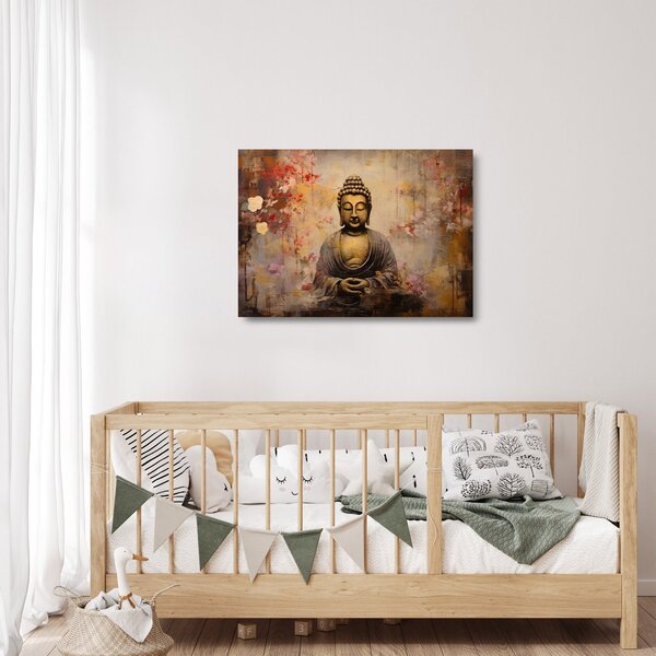 Skleněný obraz - Buddha, malba (70x50 cm)