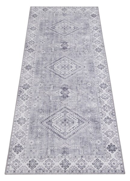 Světle šedý běhoun Nouristan Gratia, 80 x 200 cm