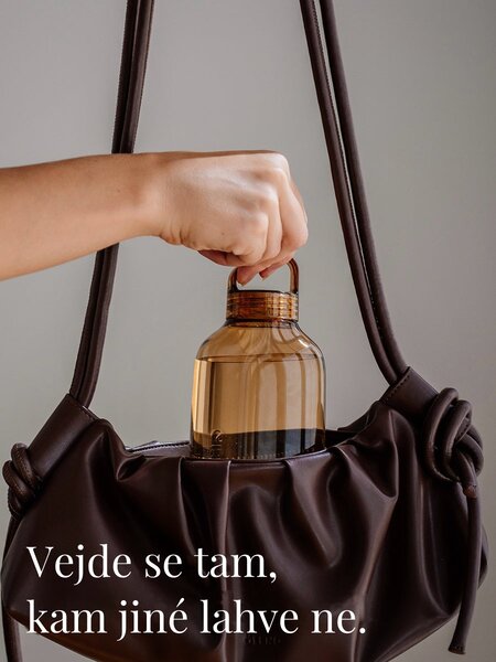 Plochá plastová BPA free lahev z tritanu EQUA Flat Amber 500 ml