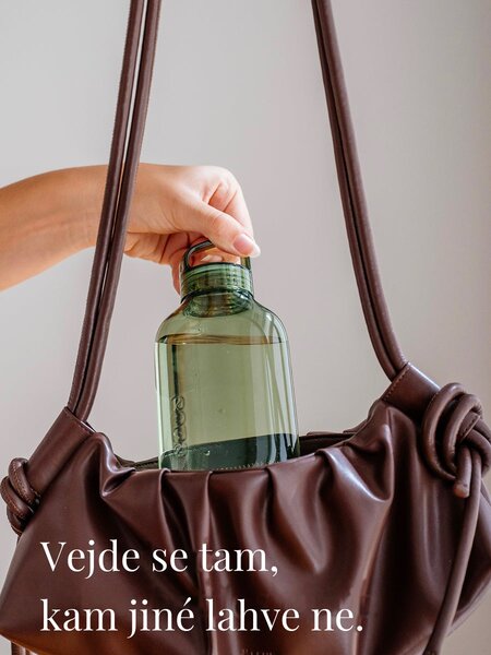 Plochá plastová BPA free lahev z tritanu EQUA Flat Sage 500 ml